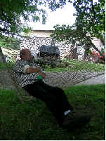 Jim Fry in hammock